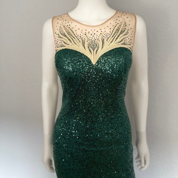 NWT LONG MERMAID PROM DRESS SEQUINS WEDDING GOWN LINED SPECIAL OCCASION EVENT - Picture 6 of 9